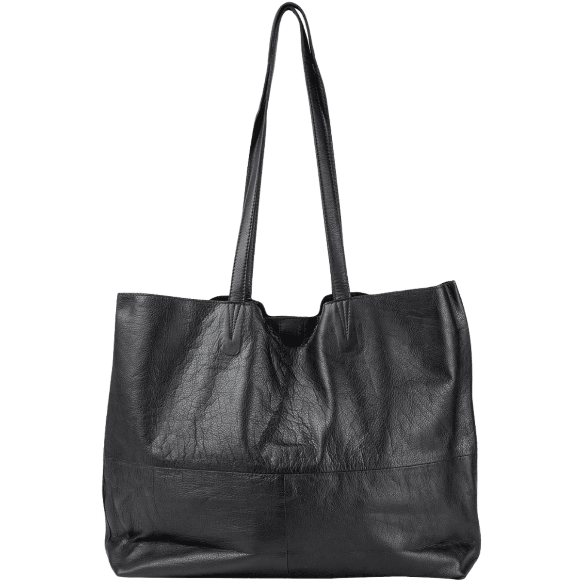 Marlo tasken er en totebag i læder fra ReDesigned. Denne er i farven black, som er en sort læder