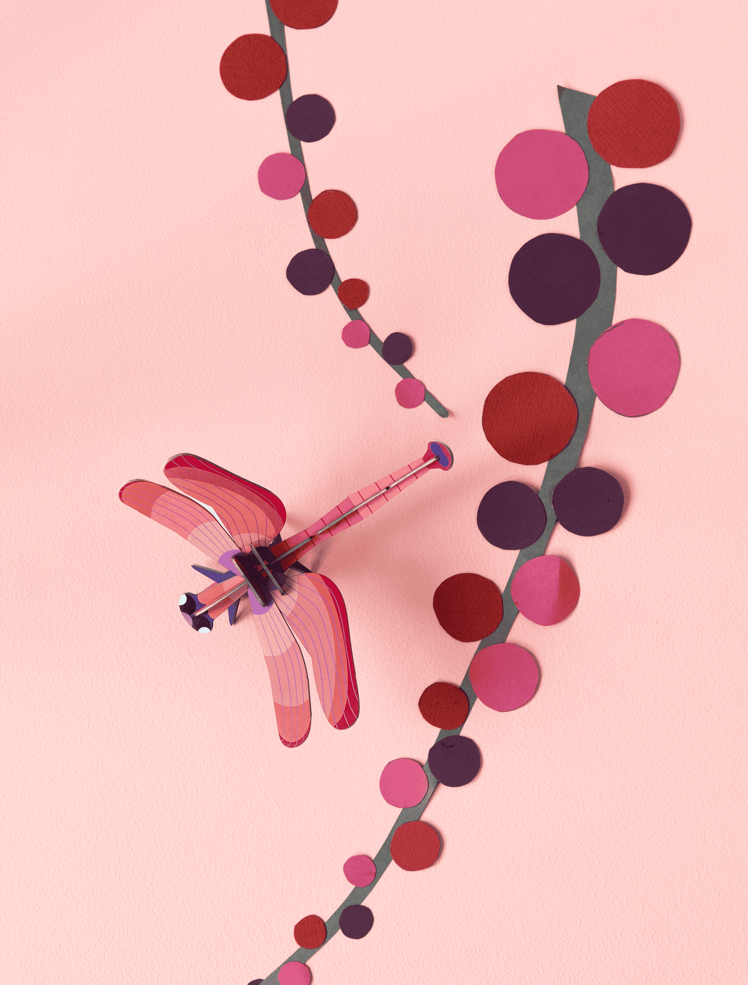 Vægdekoration - Ruby Dragonfly
