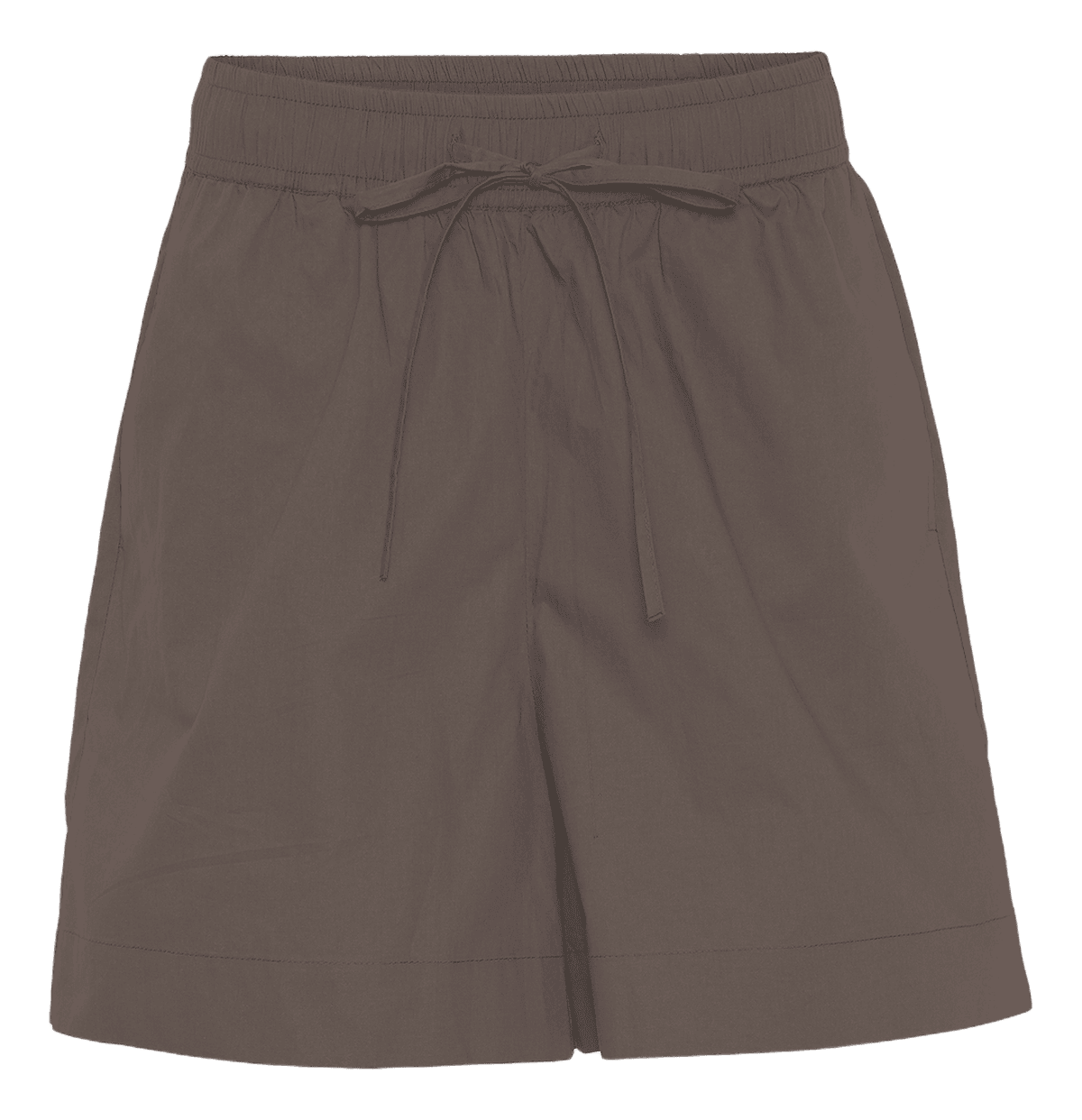 Sydney shorts fra FRAU med snørre i taljen. Disse er i bomuld og i brun