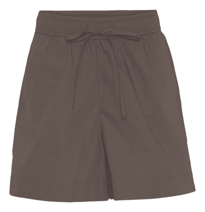 Sydney shorts fra FRAU med snørre i taljen. Disse er i bomuld og i brun