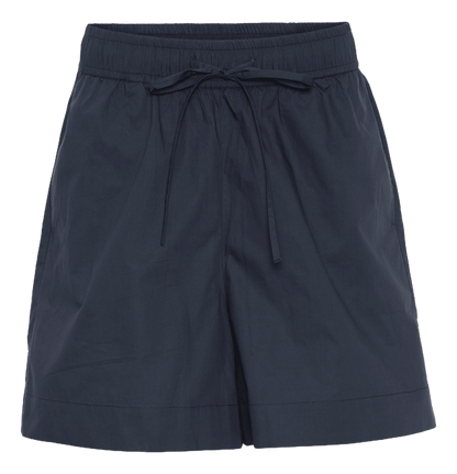 Sydney shorts fra FRAU med snørre i taljen. Disse er i bomuld og i blå