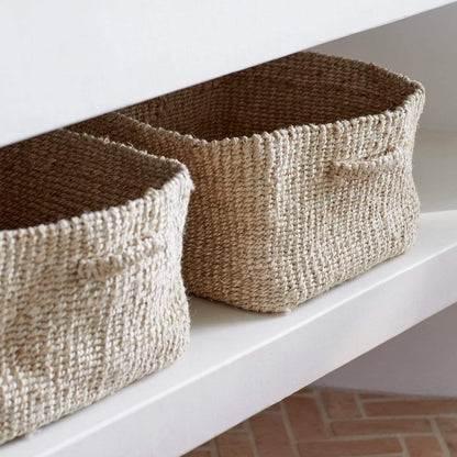 Sona Firkantet Kurv - Jute - Natural