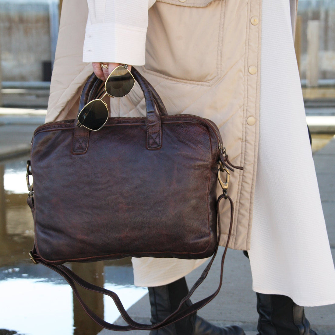 Laptop Bag Arbejdstaske - Brown
