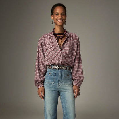 Vera Skjorte - Granate Grid