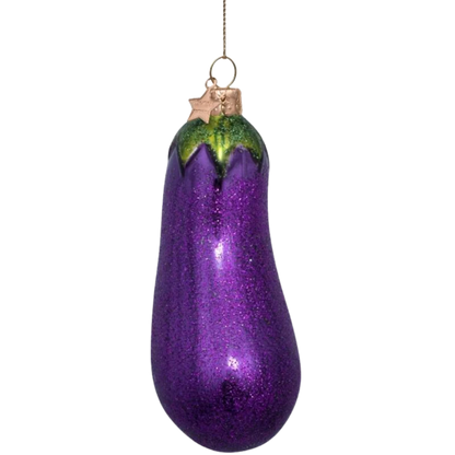 Lilla aubergine julekugle
