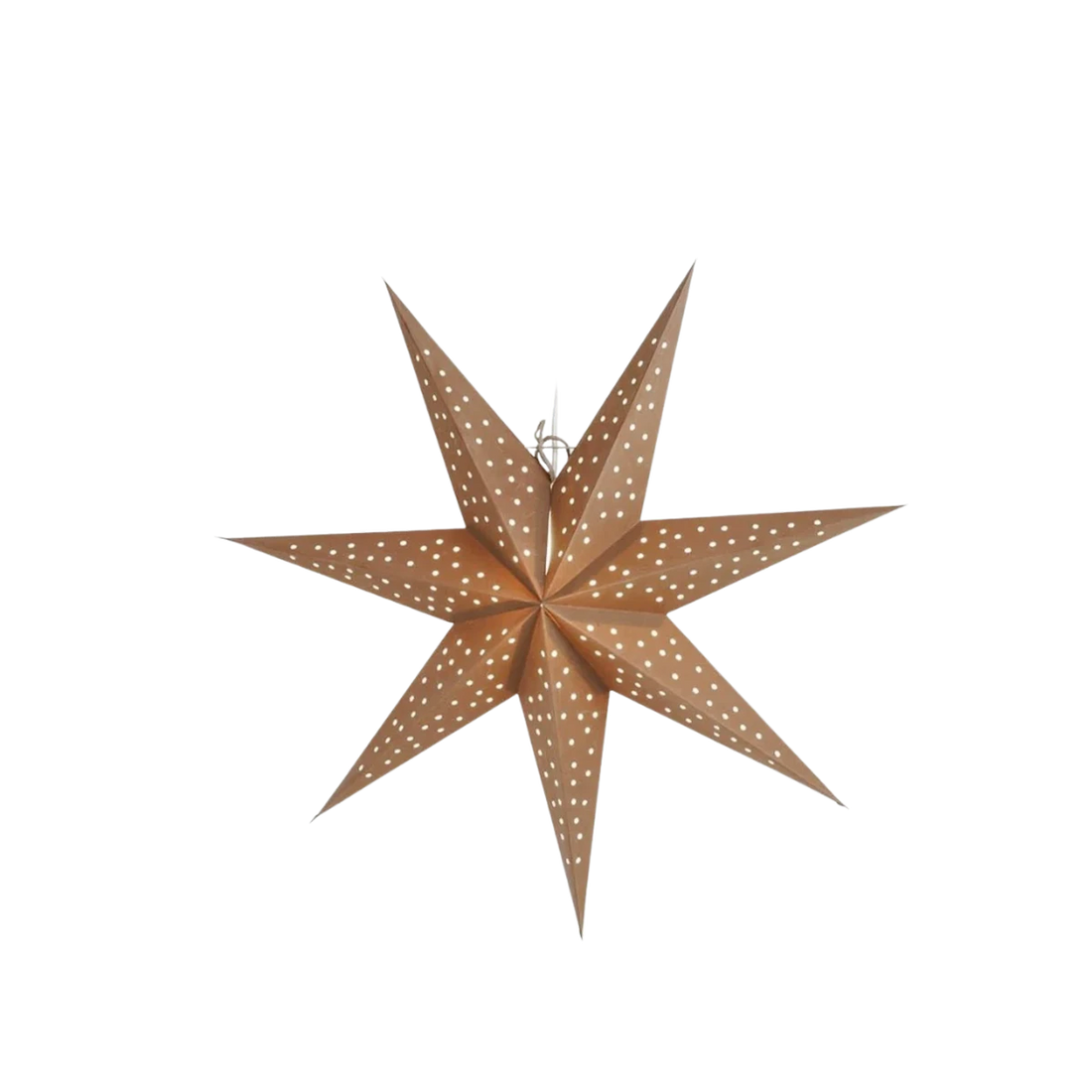 Papirstjernen Stella 60 Beige har med sine lige linjer fået en blødere og varmere fremtoning i sin lyse, naturtonede nuance. Omfavn lyset, der skinner gennem denne julestjernes håndslåede små huller. En håndfoldet, klassisk adventsstjerne til det moderne, skandinaviske hjem.