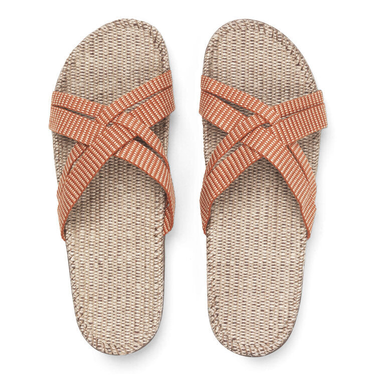 Orange sandaler i jute