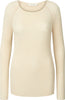 Bæredygtig Amalie bluse fra Gai+Lisva, i farve off white. God basis bluse til at give ekstra varme. 