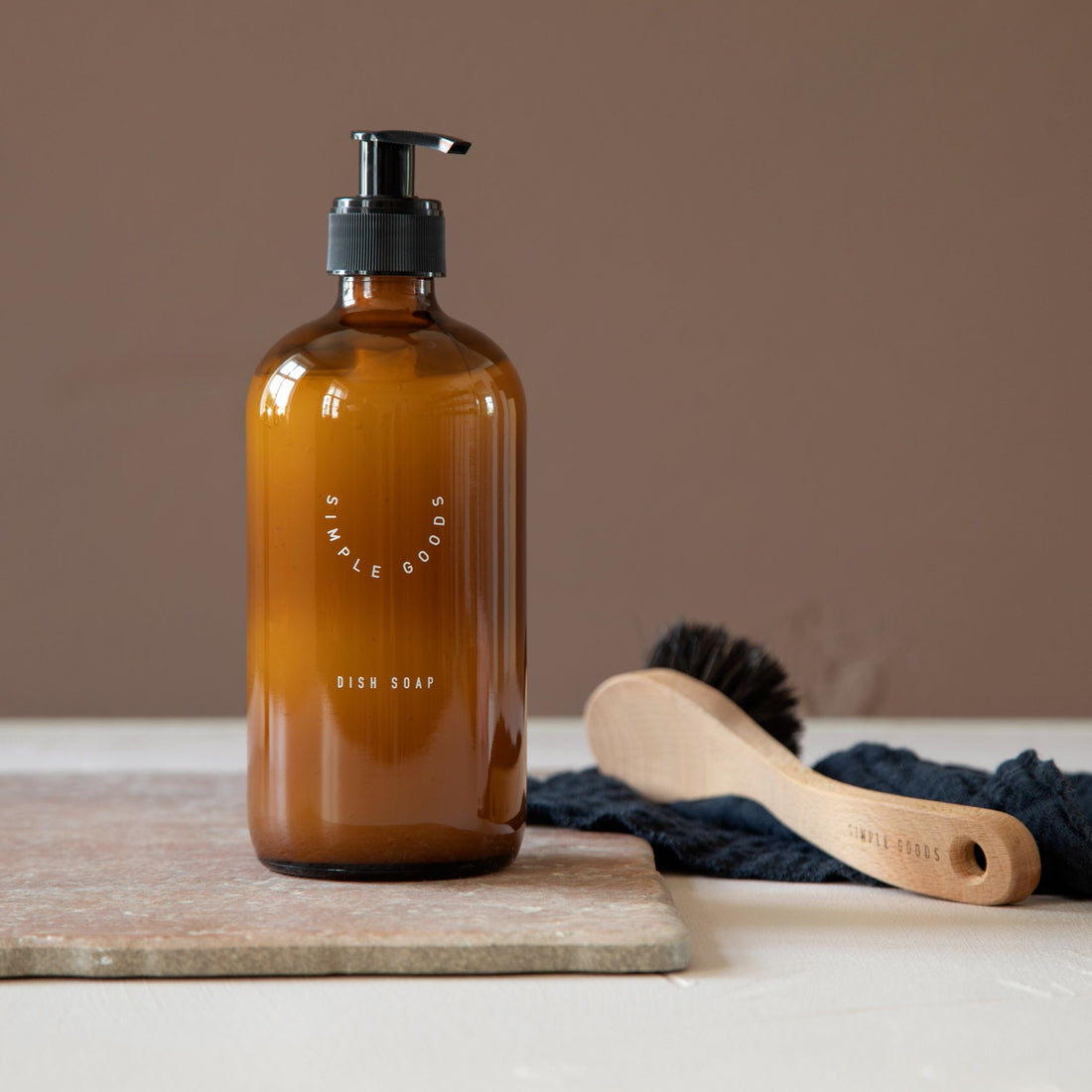 tom brun refill flaske i brun til opvaskesæbe