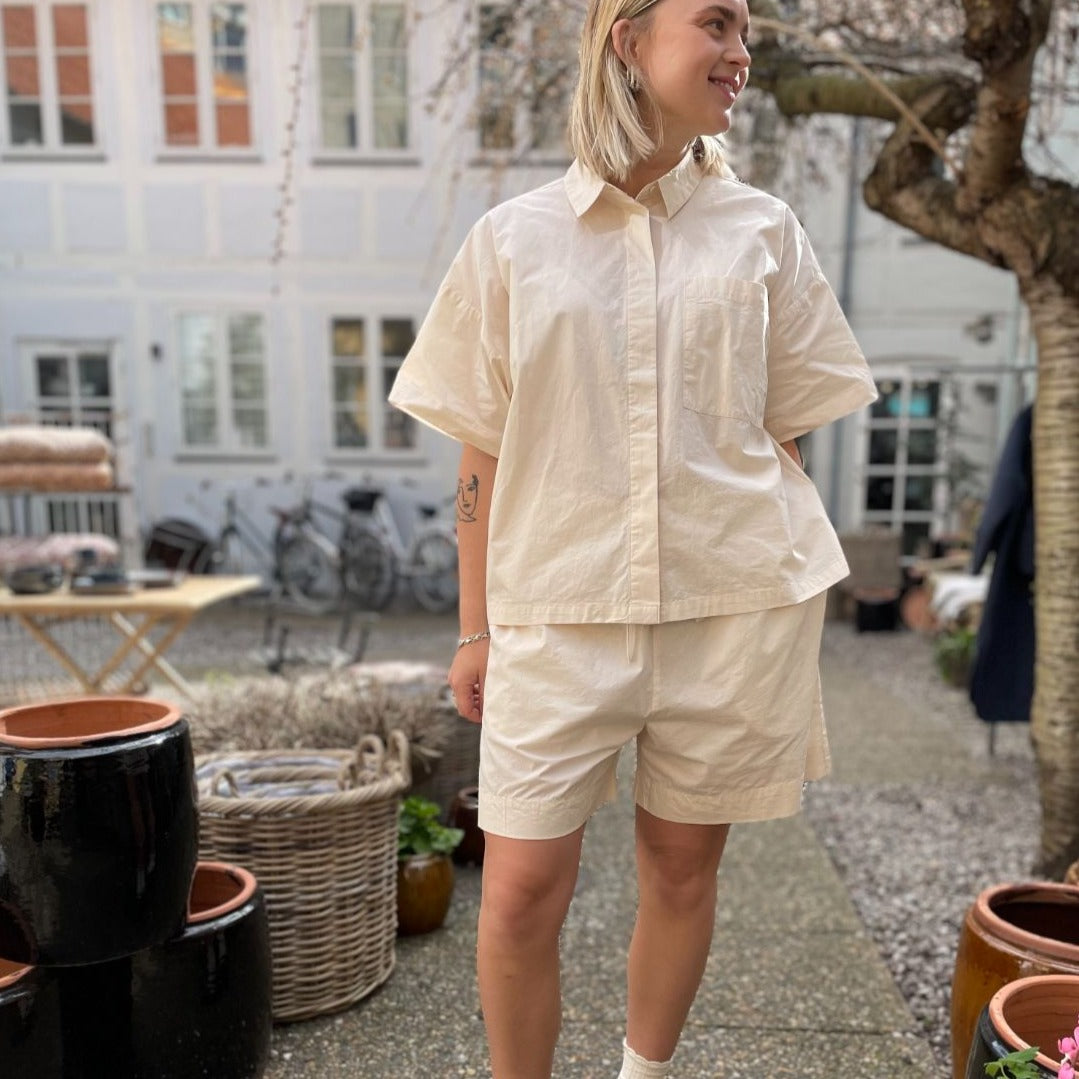 Sydney String Shorts - Øko Bomuld - Tapioca