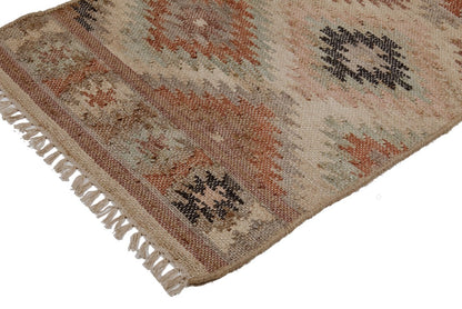 Puebla - Jute Kelim Løber - Earth