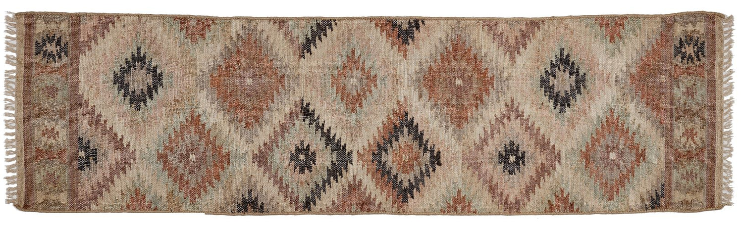 Puebla - Jute Kelim Løber - Earth