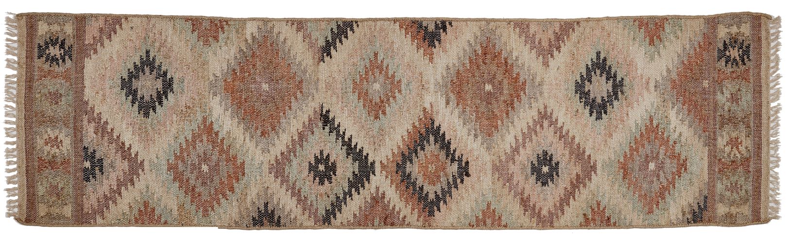 Puebla - Jute Kelim Løber - Earth