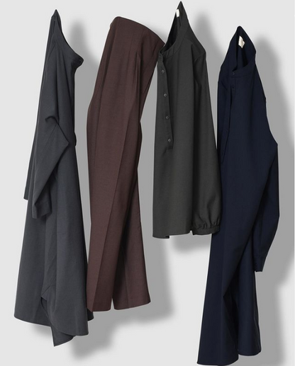 Seoul Lang Skjorte - WOOL BLEND - Dark Navy