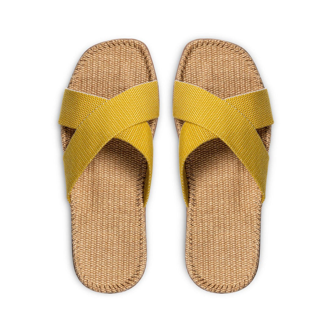 unisex sandal fra shangies i farven mellow maize, som er en gul farve