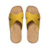 unisex sandal fra shangies i farven mellow maize, som er en gul farve