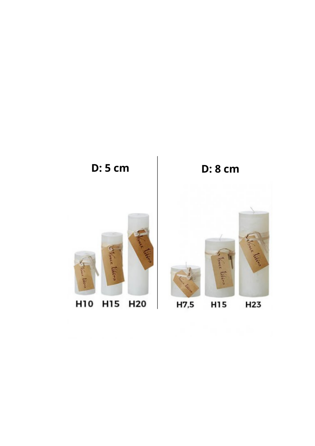 Timber, Allergivenlige Bloklys (6 størrelser) - Melon White