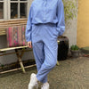 Olso bukser fra Frau, stribede blå bukser med smalle ben, lavet i 100% økologisk bomuld