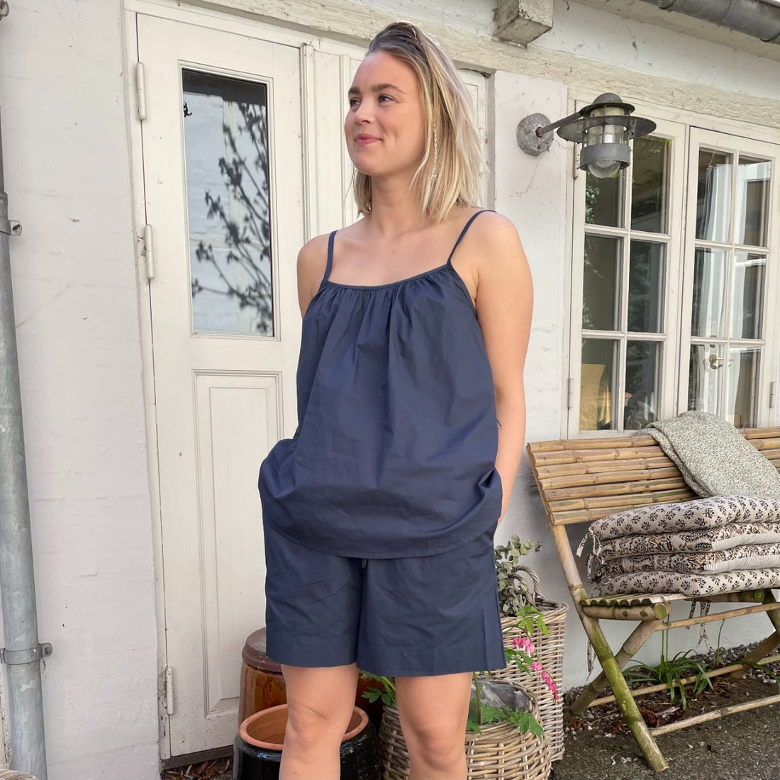 Sydney String Shorts - Øko Bomuld - India Ink