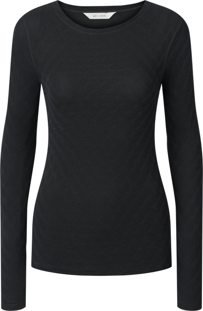 Gai+Lisva, Fermi Silke Bluse, Limo Black