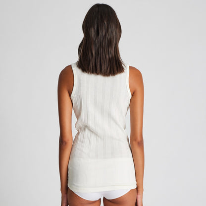 Gai+Lisva tanktop i 100 % bomuld og i en fin off white farve
